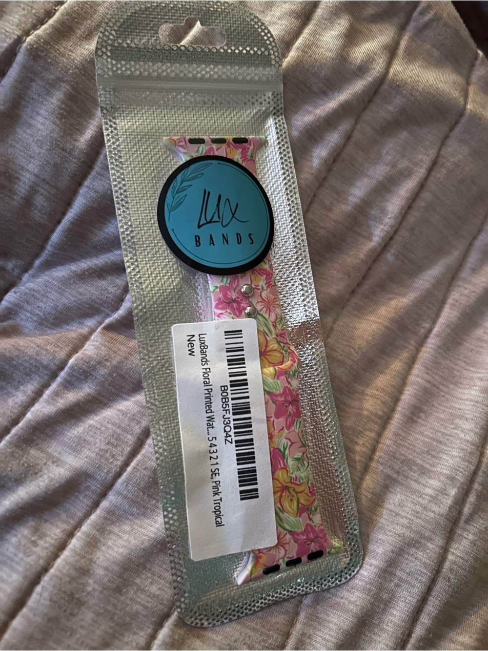 Floral Print Watch Band - Pink Tropical